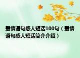 愛情語句感人短話100句（愛情語句感人短話簡介介紹）