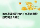 吹頭發(fā)蓬松的技巧（頭發(fā)吹蓬松技巧簡(jiǎn)介介紹）