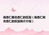 南杏仁跟北杏仁的區(qū)別（南杏仁和北杏仁的區(qū)別簡(jiǎn)介介紹）