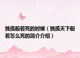 獨孤般若死的時候（獨孤天下般若怎么死的簡介介紹）