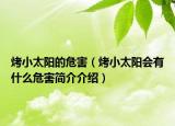 烤小太陽的危害（烤小太陽會有什么危害簡介介紹）