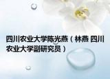 四川農(nóng)業(yè)大學(xué)陳光燕（林燕 四川農(nóng)業(yè)大學(xué)副研究員）