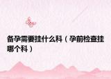 備孕需要掛什么科（孕前檢查掛哪個科）