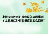 上眼皮紅腫有時很癢是怎么回事?。ㄉ涎燮ぜt腫有時很癢是怎么回事）