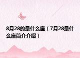 8月28的是什么座（7月28是什么座簡(jiǎn)介介紹）