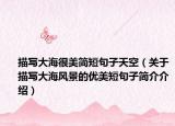 描寫大海很美簡短句子天空（關(guān)于描寫大海風(fēng)景的優(yōu)美短句子簡介介紹）