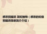 感恩祝福語(yǔ) 簡(jiǎn)短獨(dú)特（感恩的短信祝福語(yǔ)簡(jiǎn)單簡(jiǎn)介介紹）