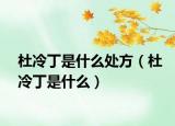 杜冷丁是什么處方（杜冷丁是什么）