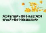 海信冰箱與容聲冰箱哪個好介紹(海信冰箱與容聲冰箱哪個好詳細(xì)情況如何)