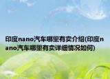 印度nano汽車(chē)哪里有賣(mài)介紹(印度nano汽車(chē)哪里有賣(mài)詳細(xì)情況如何)