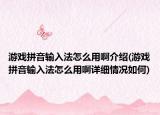 游戲拼音輸入法怎么用啊介紹(游戲拼音輸入法怎么用啊詳細情況如何)