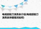 電視劇鍛刀演員表介紹(電視劇鍛刀演員表詳細(xì)情況如何)