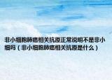 非小細胞肺癌相關抗原正常說明不是非小細嗎（非小細胞肺癌相關抗原是什么）
