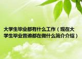 大學生畢業(yè)都有什么工作（現(xiàn)在大學生畢業(yè)普遍都在做什么簡介介紹）