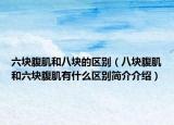 六塊腹肌和八塊的區(qū)別（八塊腹肌和六塊腹肌有什么區(qū)別簡介介紹）