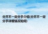 分開不一定分手介紹(分開不一定分手詳細(xì)情況如何)