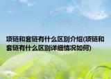 項鏈和套鏈有什么區(qū)別介紹(項鏈和套鏈有什么區(qū)別詳細(xì)情況如何)