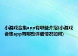 小游戲合集app有哪些介紹(小游戲合集app有哪些詳細(xì)情況如何)
