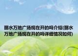 麗水萬(wàn)地廣場(chǎng)現(xiàn)在開(kāi)的嗎介紹(麗水萬(wàn)地廣場(chǎng)現(xiàn)在開(kāi)的嗎詳細(xì)情況如何)