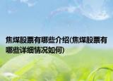 焦煤股票有哪些介紹(焦煤股票有哪些詳細(xì)情況如何)
