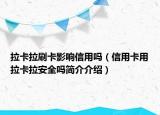 拉卡拉刷卡影響信用嗎（信用卡用拉卡拉安全嗎簡(jiǎn)介介紹）