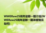 WWERaw25周年是那一期介紹(WWERaw25周年是那一期詳細情況如何)