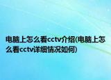 電腦上怎么看cctv介紹(電腦上怎么看cctv詳細(xì)情況如何)