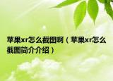 蘋(píng)果xr怎么截圖啊（蘋(píng)果xr怎么截圖簡(jiǎn)介介紹）