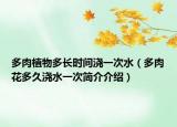 多肉植物多長時(shí)間澆一次水（多肉花多久澆水一次簡介介紹）