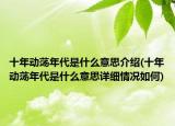 十年動(dòng)蕩年代是什么意思介紹(十年動(dòng)蕩年代是什么意思詳細(xì)情況如何)
