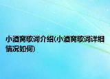 小酒窩歌詞介紹(小酒窩歌詞詳細情況如何)