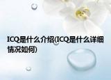 ICQ是什么介紹(ICQ是什么詳細(xì)情況如何)