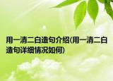 用一清二白造句介紹(用一清二白造句詳細情況如何)