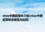 ebay中國能用嗎介紹(ebay中國能用嗎詳細(xì)情況如何)