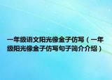 一年級(jí)語(yǔ)文陽(yáng)光像金子仿寫（一年級(jí)陽(yáng)光像金子仿寫句子簡(jiǎn)介介紹）