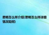 思銘怎么樣介紹(思銘怎么樣詳細(xì)情況如何)