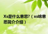 Xs是什么意思?（xs啥意思簡(jiǎn)介介紹）