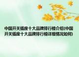 中國開關(guān)插座十大品牌排行榜介紹(中國開關(guān)插座十大品牌排行榜詳細(xì)情況如何)