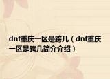 dnf重慶一區(qū)是跨幾（dnf重慶一區(qū)是跨幾簡介介紹）