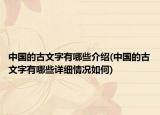 中國的古文字有哪些介紹(中國的古文字有哪些詳細情況如何)