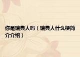 你是瑞典人嗎（瑞典人什么梗簡(jiǎn)介介紹）