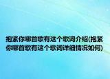 抱緊你哪首歌有這個(gè)歌詞介紹(抱緊你哪首歌有這個(gè)歌詞詳細(xì)情況如何)