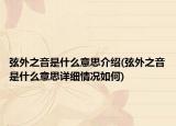 弦外之音是什么意思介紹(弦外之音是什么意思詳細(xì)情況如何)