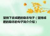 堅(jiān)持下去減肥的勵(lì)志句子（堅(jiān)持減肥的勵(lì)志的句子簡介介紹）