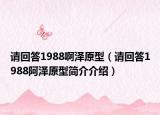 請(qǐng)回答1988啊澤原型（請(qǐng)回答1988阿澤原型簡(jiǎn)介介紹）