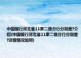 中國銀行河北省11家二級分行分別是?介紹(中國銀行河北省11家二級分行分別是?詳細(xì)情況如何)