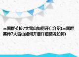 三國群英傳7大雪山如何開啟介紹(三國群英傳7大雪山如何開啟詳細(xì)情況如何)