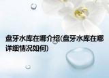 盤牙水庫在哪介紹(盤牙水庫在哪詳細情況如何)