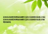 比較出名的醫(yī)藥網(wǎng)站有哪些?j及它們的相關(guān)信息.介紹(比較出名的醫(yī)藥網(wǎng)站有哪些?j及它們的相關(guān)信息.詳細(xì)情況如何)