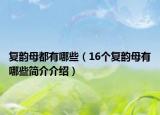 復(fù)韻母都有哪些（16個(gè)復(fù)韻母有哪些簡(jiǎn)介介紹）